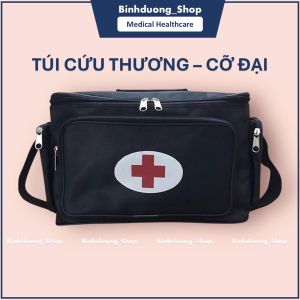 Túi cứu thương ĐEN kích thước 34x22x22cm size L theo tiêu chuẩn Bộ y tế