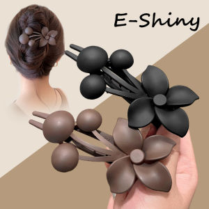 Thời trang mới đơn giản Frosted hoa đuôi ngựa Acrylic mỏ vịt kẹp cho phụ nữ cô gái barrette phụ kiện mũ nón