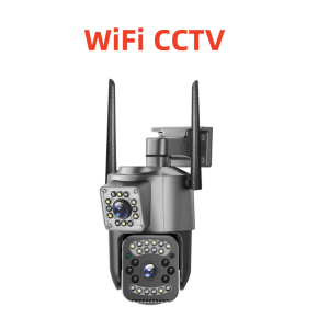 V380 Pro 4G SIM Three Lens CCTV Camera Outdoor 4K HD Three Screen View Auto Tracking PTZ IP Camera