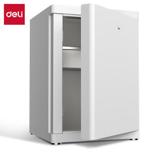 Deli Glacier White Bedside Fingerprint Password Safe Box Security Cabinet Cash Box Peti Besi Anti-Theft