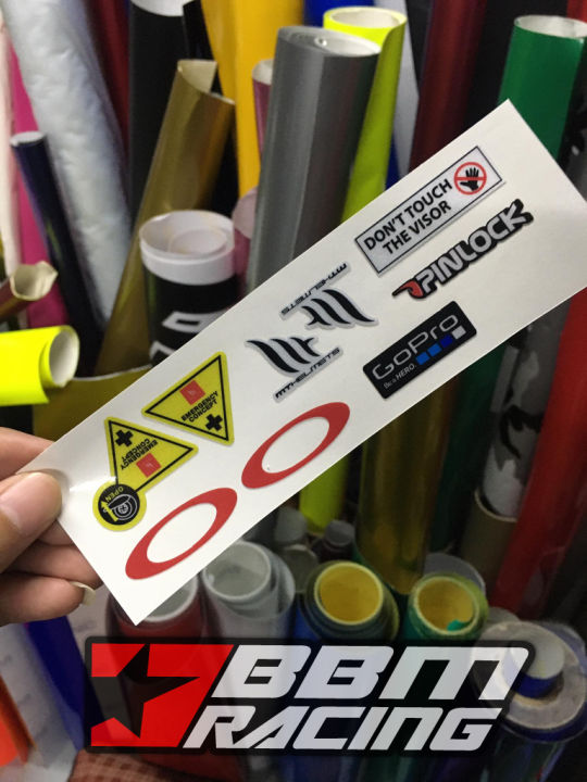 สติกเกอร์ติดชิวหมวกกันน็อค MT / Sticker MT helmet | Lazada.co.th