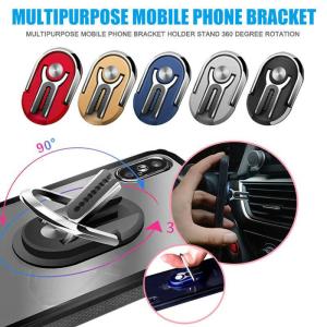 Multifunctional 90 Degree Rotation Folding Back Sticker Mobile Phone Bracket Car Mount Phone Stand Desktop Finger Holder