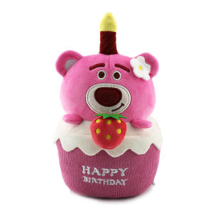 YF Sanrio Lotso Kirby Cartoon Candle Cake Plush Dolls Birthday Gift For Girls Light Music Kuromi Toys For Kids FY