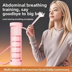 ❤️Cardiopulmonary Exercise❤️Portable Petal Breathing Dumbbells/Portable Abdominal Weighted Breathing Dumbbells/Live Capacity Training-Abdominal Muscle Vest Line Trainer Face Slimming Device