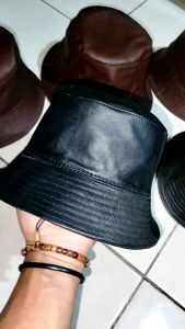 Topi Bucket Hat Kulit Domba Garut Model Rimba