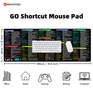 Cho Đi Phím Tắt Keymouse Pad Tiếng Anh Ngôn Ngữ Lập Trình Thảm trải lớn khâu viền cạnh mềm mại thoải mái Không-Trượt Máy tính để bàn Máy Tính Xách Tay Học Tập trò chơi máy tính văn phòng quà tặng doanh nghiệp Excovip 80 × 30 × 0.2Cm