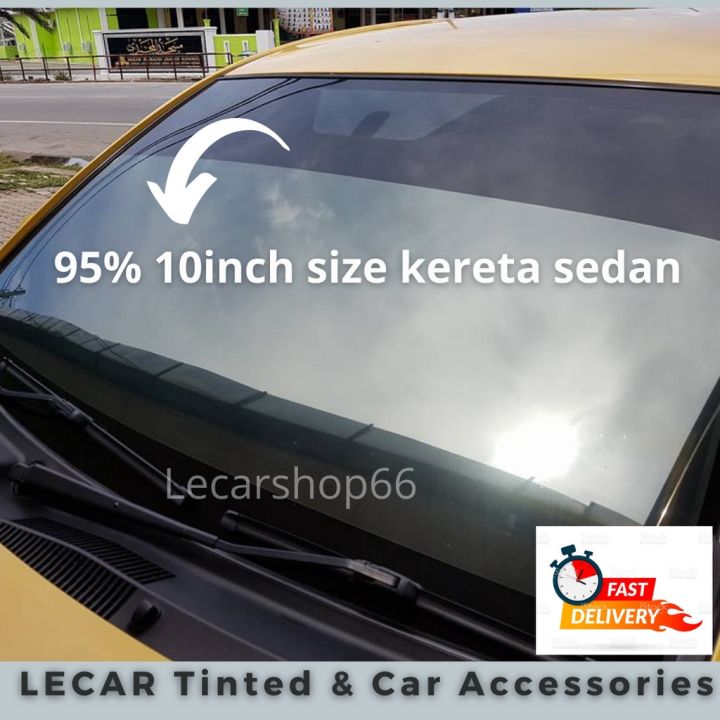 ♤tinted Kereta Cermin Depan Atas 10inch Window Film Tinted Sesuai Untuk