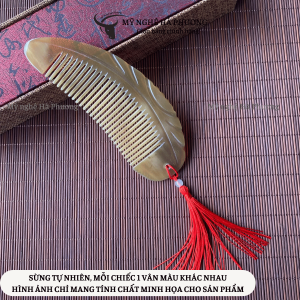 Lược sừng me khía - Mỹ nghệ Hà Phương - lược sừng chải tóc và massage da đầu