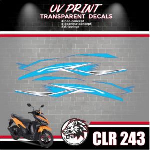 Honda click V2 Premium Decal transparent clear (UV)