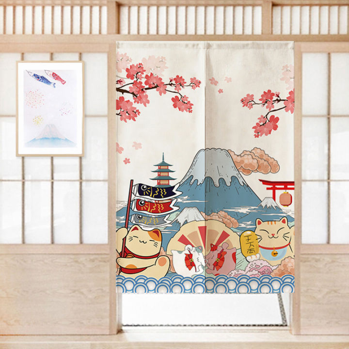 2024 Japanese Door Curtain, Japanese Kitchen Noren Curtain, Japanese Wall Art Ikat Fabric, Japanese Décor Room Divider, Wall Hanging Tapestry