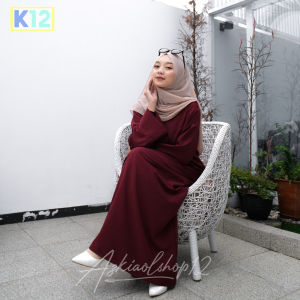 AZKIA ABAYA GAMIS WANITA MUSLIM TERBARU BASIC ABAYA POLOS UKURAN S M L XL XXL