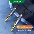 UGREEN 3.5mm Aux Cable 4 Pole TRRS 4-Conductor Auxiliary Male to Male Stereo Jack HiFi Support Microphone Function Audio Cable. 