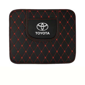 high quality Car Seat Back Anti Kick Pad Leather Waterproof Car Seat Back Protector Cover With Storage Bag For Toyota Sienta Vios Fortuner Innova Corolla Altis Hiace Avanza Land Cruiser Hilux Camry Wigo RAV4 Revo Corolla Yaris Previa