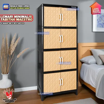 Lemari Pakaian Plastik Lemari Pintu Rak Serbaguna Maestro Tabitha Original Lemari Minimalis Modern