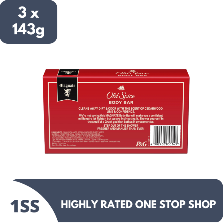 Old Spice Magnate Body Bar 3 x 143g