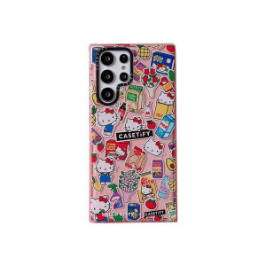 Samsung Galaxy s24ultra S24 + S23 s23plus s23ultra màu hồng dễ thương họa tiết hình mèo điện thoại nhựa TPU mềm Trường hợp với long lanh và chống trượt thiết kế s22ultra s25ultra