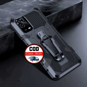 Case Hp Untuk Oppo A55 4G New Casing Kickstand Clip Robot Armor