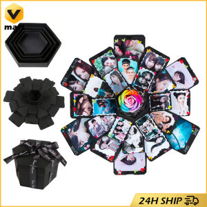 Hexagonal Explosion Box DIY Handmade Sticker Album Wedding Box Valentines Day Christmas Gift Box