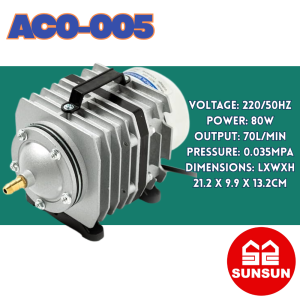 Sunsun Yuting Air Compressor Electrical Magnetic Air Pump Pond & Aquarium 55W 80W 105W