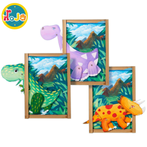 JoJotoy ชุดระบายสีไดโนเสาร์ งานศิลปะDIY กรอบภาพศิลปปะ ของเล่นเสริมทักษะและพัฒนาการ