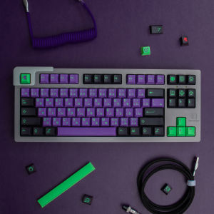 【Keycap only】gmk Mecha-01 EVA Keycaps 130 Phím Cherry Profile PBT năm mặt thăng hoa keycaps với 2U 175u ca cho công tắc Cherry MX Bàn Phím Cơ keychron/RK61/gk61/Anne Pro 2
