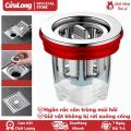 Phễu Thoát Sàn Thông Minh Ngăn Mùi Hôi Lọc Rác Tránh Tắc Cống Ngăn Côn Trùng Bò Lên chất liệu Inox và ABS cao cấp shop Cửu Long. 