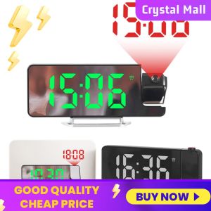 COD [Free Shipping] Digital Projection Alarm Clock with Adjustable Brightness and Candleholder for Stylish Home Decor