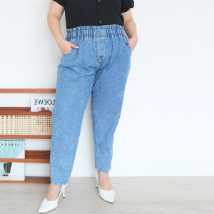 Celana Jeans Baggy Wanita Kekinian Lotus Pants Celana Panjang Boyfriend