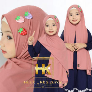 Pashmina Anak Strawberry Kekinian