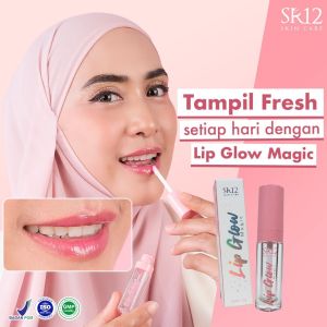 Lip glow magic SR12 2gram pelembap bibir memberikan warna pink alami pada bibir
