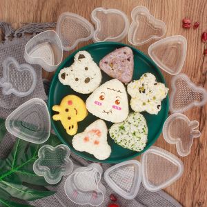 LIVING HOME Cetakan Nasi Sushi Cetakan Nasi Bento Cetakan Nasi Karakter Lucu Cetakan Nasi Untuk  Bekal Anak  Cetakakn Nasi Onigiri Set  Cetakakn Nasi Sushi Silikon