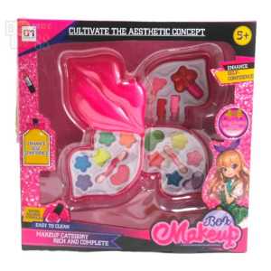 Mainan Anak Cosmetic Box Makeup Make Up Set Kosmetik Kutek Princess Aesthetic Donat Mahkota Lipstick