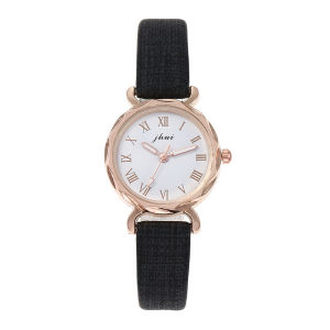 New Roman Scale Leather Watch For Men Fashionable And Versatile Small Dial Quartz Watch For Women Jam Tangan手表