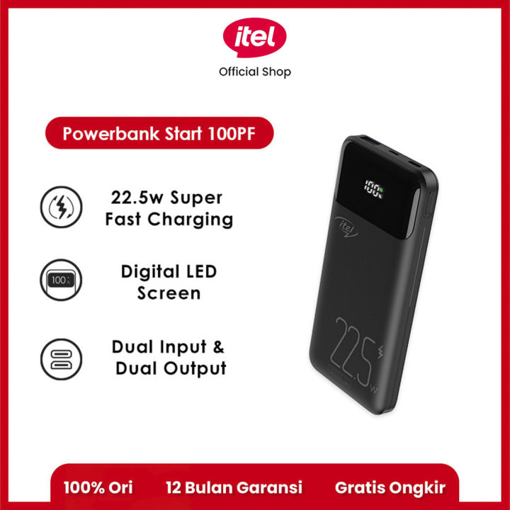 Itel 4x Super Faster Charging Star 100pf PowerBank 10000mAh Tipe-C  Mikro USB LED Display For Power Wattage Lazada Indonesia