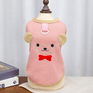 OUTOPEN Cartoon Print Dog Vest Breathable Mesh Sun Protection Pet T-shirt Pet Supplies Soft Comfortable Pet Costume For Dogs Cats