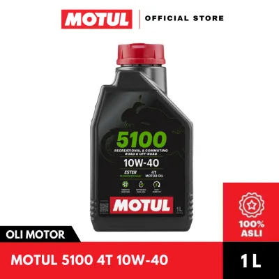 *MOTUL 5100 ESTER TECHNOSYNTHESE 10W40 (1L)* Oli Mesin Motor 4T RECREATIONAL & COMMUTING ROAD / OFF ROAD - Original