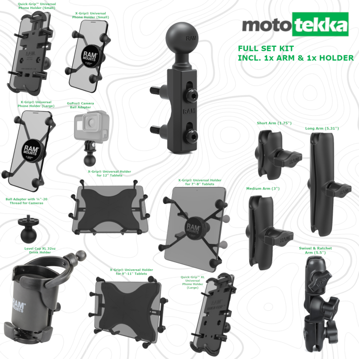 RAM Mount Motorcycle Brake/Clutch Reservoir Ball Base (RAM-B