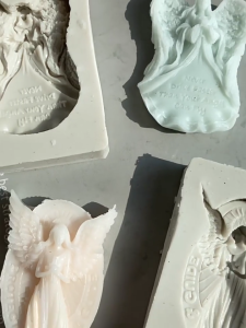 Pray Angel Cake Plaster Mold Diy Angel Wings Portrait Cake Aromath Chocolate Fondant Mold Baking Tool