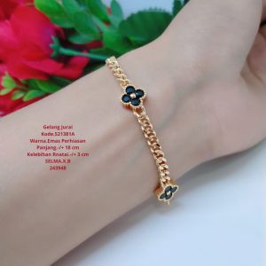 Gelang Juntai Jurai Perhiasan Aksesoris Lapis Emas 24k Anti Luntur Terbaru Terlaris G18-44C
