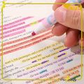 ONE-A114 Highlighter Pastel 2 Sisi Isi 6pcs 12 Warna / Spidol Penanda Teks Set Alat Tulis Sekolah. 