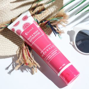 EGS- GLUMEVIT FACE AND BODY EXFOLIATOR GEL Mengangkat Sel Kulit mati dan Mencerahkan kulit tubuh sekalipun