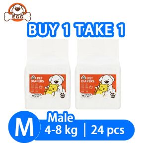 【 Buy 1 Take 1】 EGG 12/10Pcs Dog/Cat Diaper Male and Female Pet Cat Puppy Diaper XXS XS S M L XL