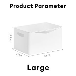 Locaupin PET Plastic Stackable Desktop Storage Cosmetic Box Pantry Countertop Organizer Bin Container with Lid & Handle