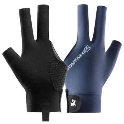 Left Hand Billiards Gloves Three Finger Left Hand Three Cut Gloves Sport Gloves Exposed finger Billiard Training Gloves Billiard Accessories