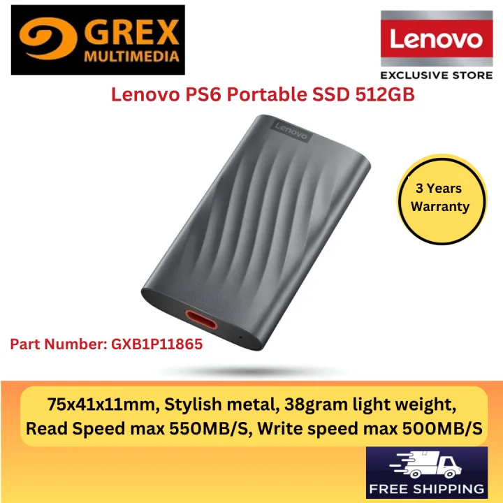 LENOVO 512GB PS6 PORTABLE SSD