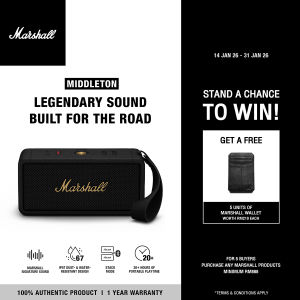 MARSHALL MIDDLETON BLACK AND BRASS [(bluetooth speaker portable speaker portable bluetooth speaker wireless speaker speaker bluetooth) [1 Year Warranty + Free Shipping]