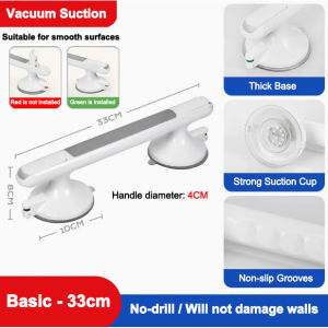 Specool® Upgraded Bathroom Toilet Safety Grab Bar Handle Anti-fall Non-slip Suction Cup Handrail for Elderly Child