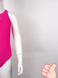 Zoke Girls Professional Training Swimsuit Teenagers Chlorine Resistant Swimwear Triangle Quick-Drying 1piece Student Swimwear For Competition