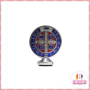 Biblio【Ready in Stock】 St. Benedict with Stand 55mm*45mm for Car Decoration Accessories Small Gift