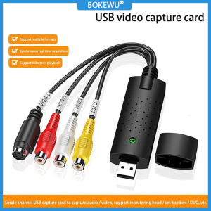 BOKEWU VHS to Digital Converter Easycap USB 2.0 Video Converter Audio Capture Card VHS Box VCR TV to Digital Converter